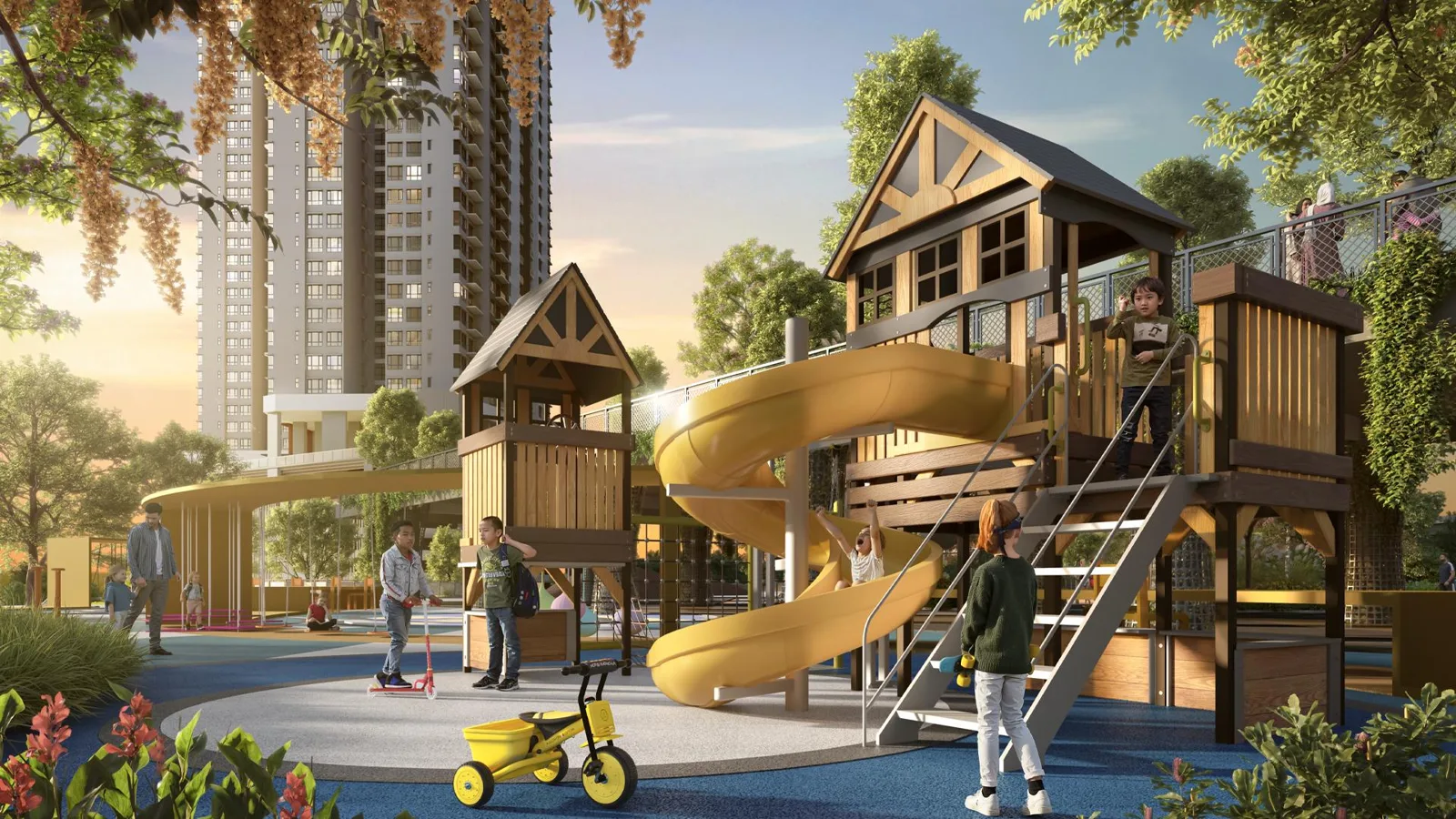 Laverra treehouse playground in Senses Park, artist's impression