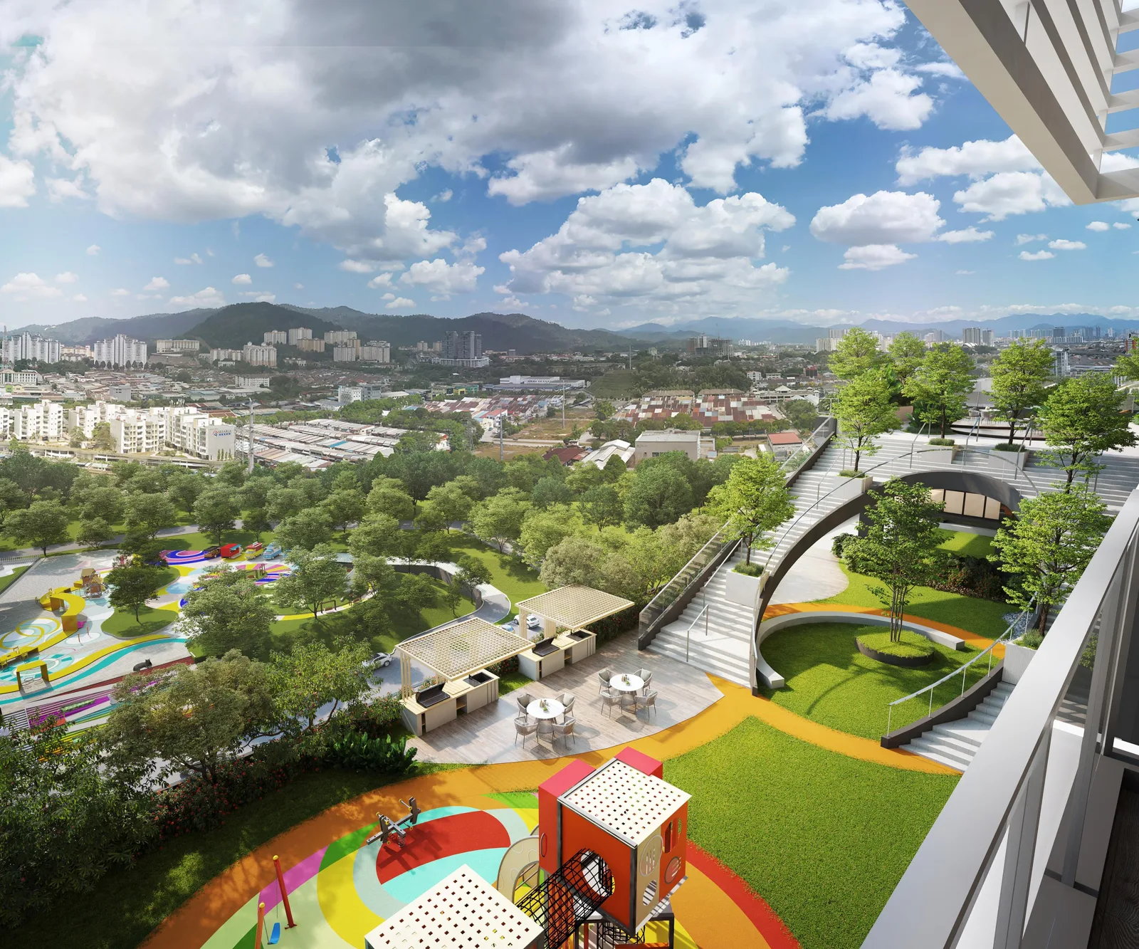 Laverra level 9 facility deck with playground, aerial, artist's impression